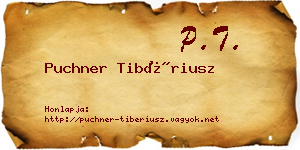 Puchner Tibériusz névjegykártya